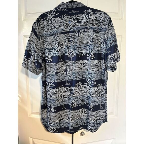 Mantaray Men's Blue Graphic Print Hawaiian Shirt Size L Short Sleeve - Picture 5 of 8